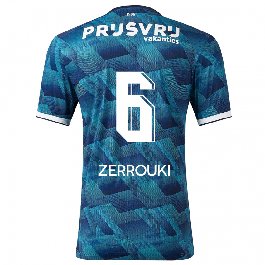 Kinder Ramiz Zerrouki #6 Blau Auswärtstrikot Trikot 2023/24 T-Shirt Belgien
