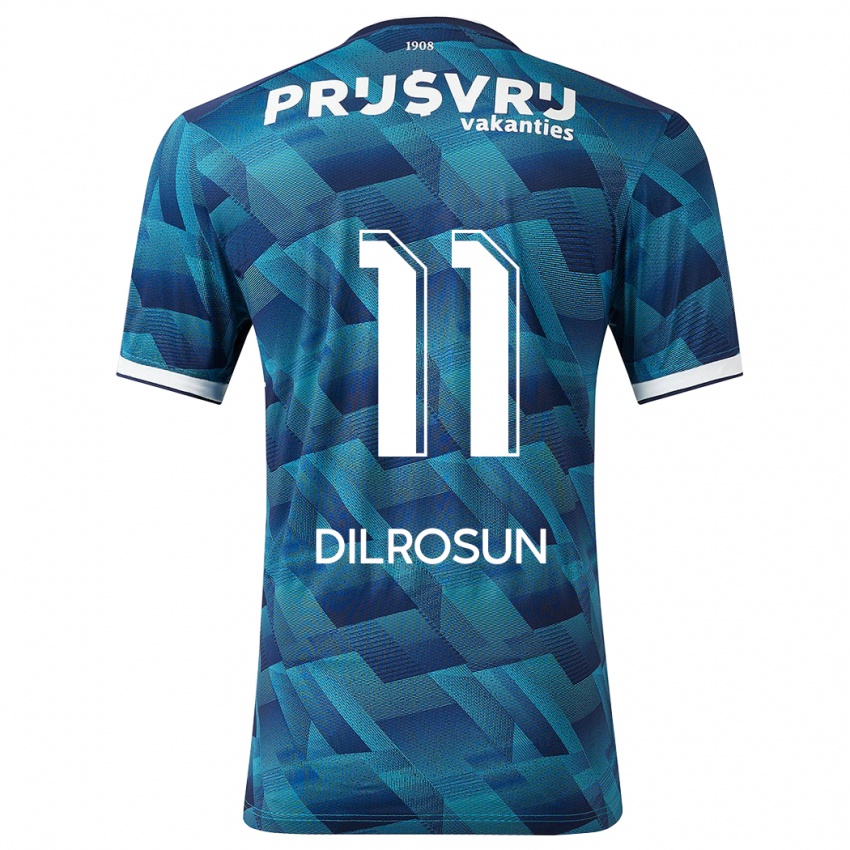 Kinder Javairô Dilrosun #11 Blau Auswärtstrikot Trikot 2023/24 T-Shirt Belgien