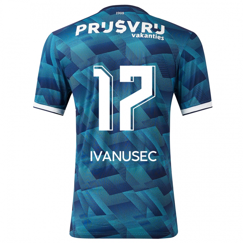 Kinder Luka Ivanusec #17 Blau Auswärtstrikot Trikot 2023/24 T-Shirt Belgien