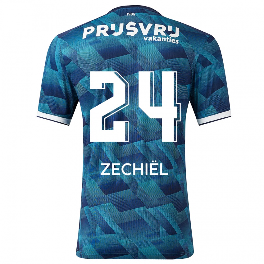 Kinderen Gjivai Zechiel #24 Blauw Uitshirt Uittenue 2023/24 T-Shirt België