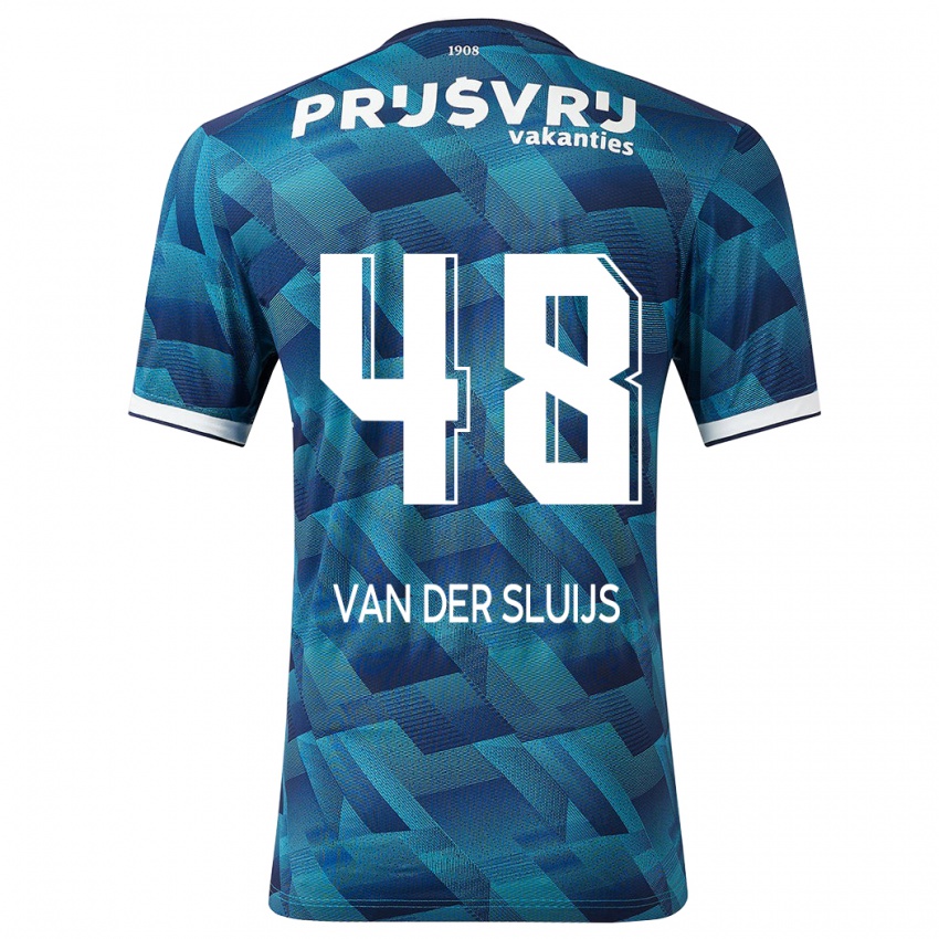 Kinderen Joep Van Der Sluijs #48 Blauw Uitshirt Uittenue 2023/24 T-Shirt België