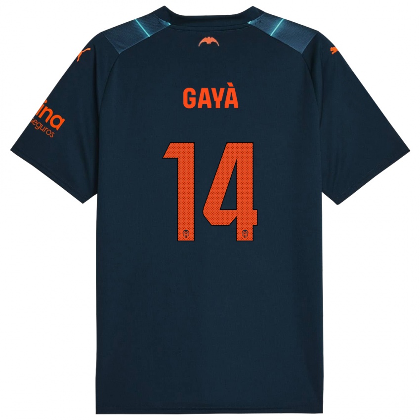 Kinder Jose Gaya #14 Marineblau Auswärtstrikot Trikot 2023/24 T-Shirt Belgien
