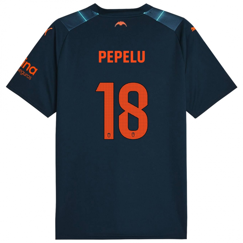 Kinder Pepelu #18 Marineblau Auswärtstrikot Trikot 2023/24 T-Shirt Belgien