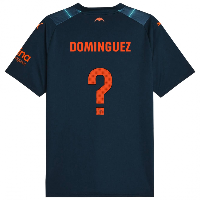 Kinder Mario Dominguez #0 Marineblau Auswärtstrikot Trikot 2023/24 T-Shirt Belgien
