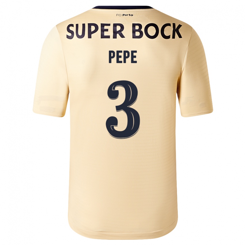 Kinder Pepe #3 Beige-Gold Auswärtstrikot Trikot 2023/24 T-Shirt Belgien