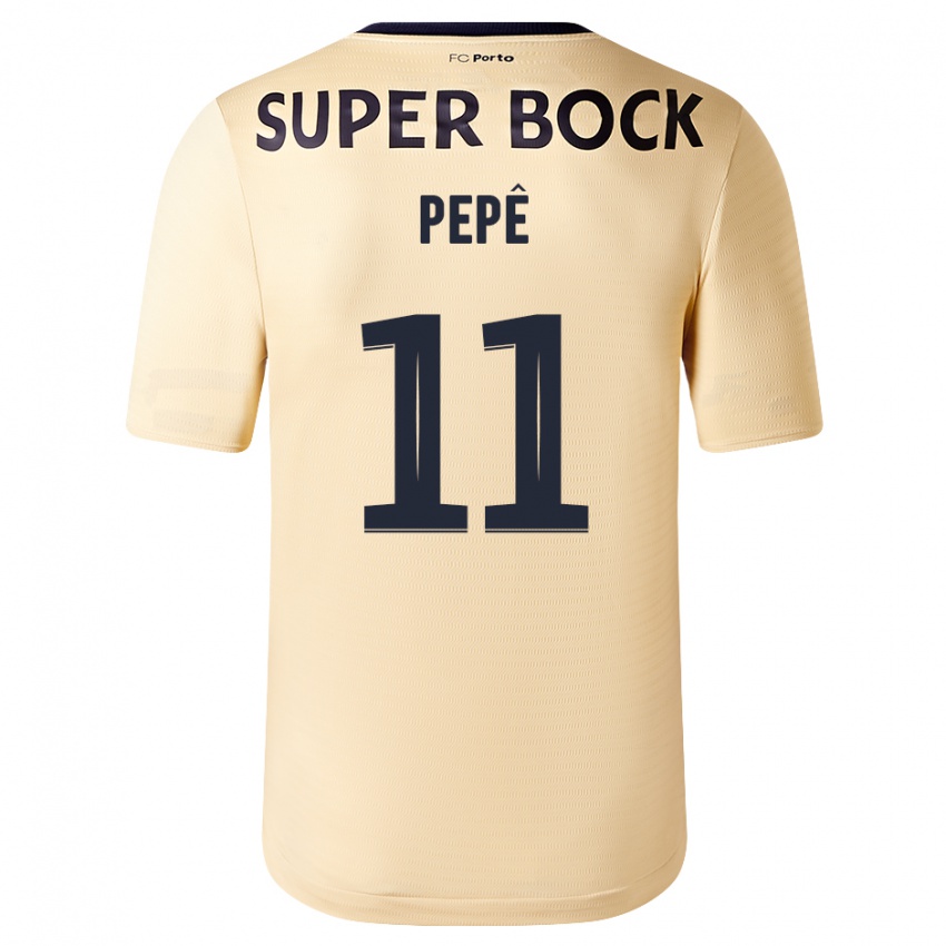 Kinder Pepe #11 Beige-Gold Auswärtstrikot Trikot 2023/24 T-Shirt Belgien