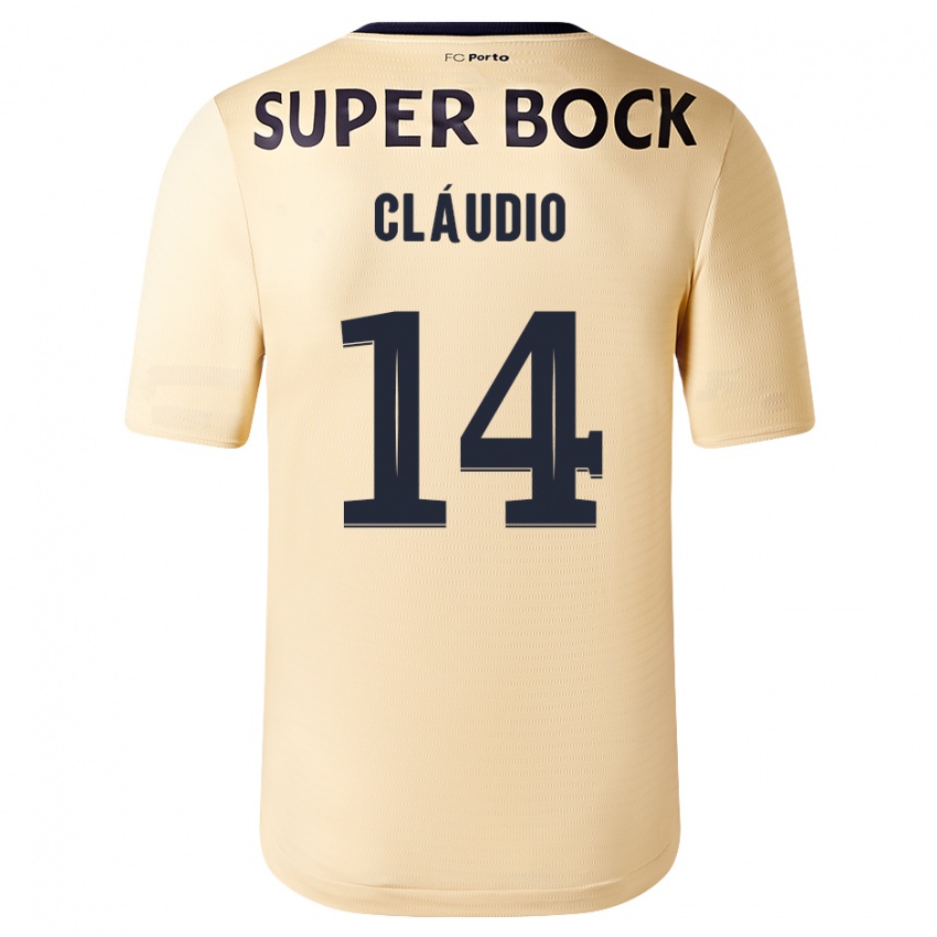 Kinder Claudio Ramos #14 Beige-Gold Auswärtstrikot Trikot 2023/24 T-Shirt Belgien