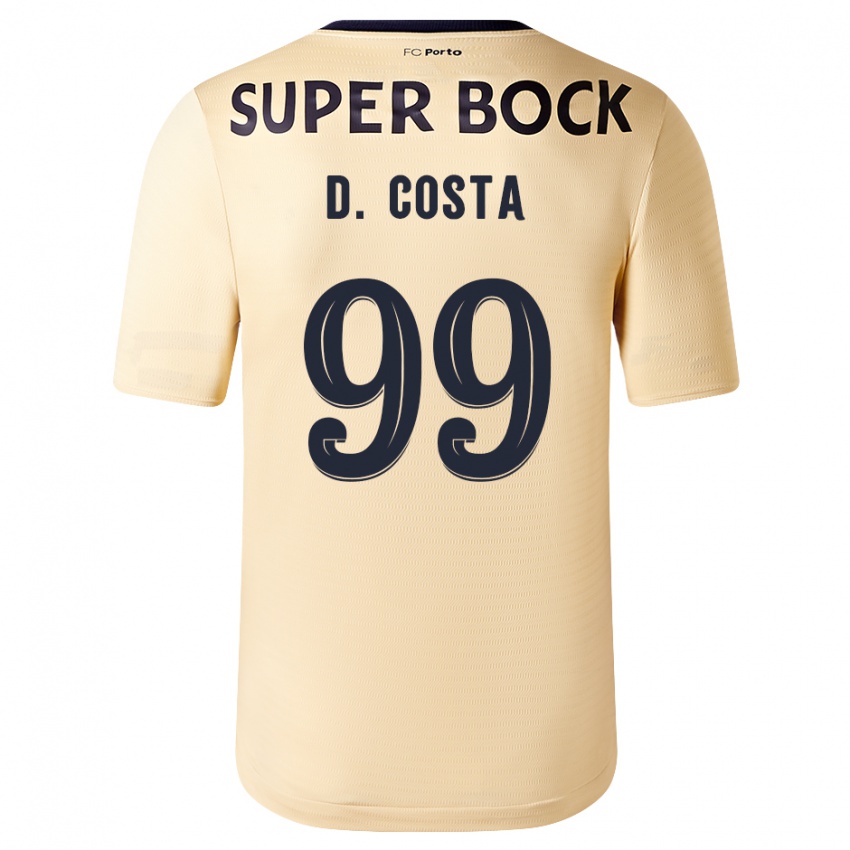 Kinderen Diogo Costa #99 Beige-Gouden Uitshirt Uittenue 2023/24 T-Shirt België