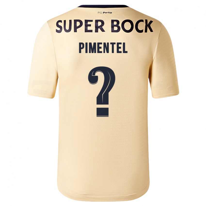 Kinder Eric Pimentel #0 Beige-Gold Auswärtstrikot Trikot 2023/24 T-Shirt Belgien