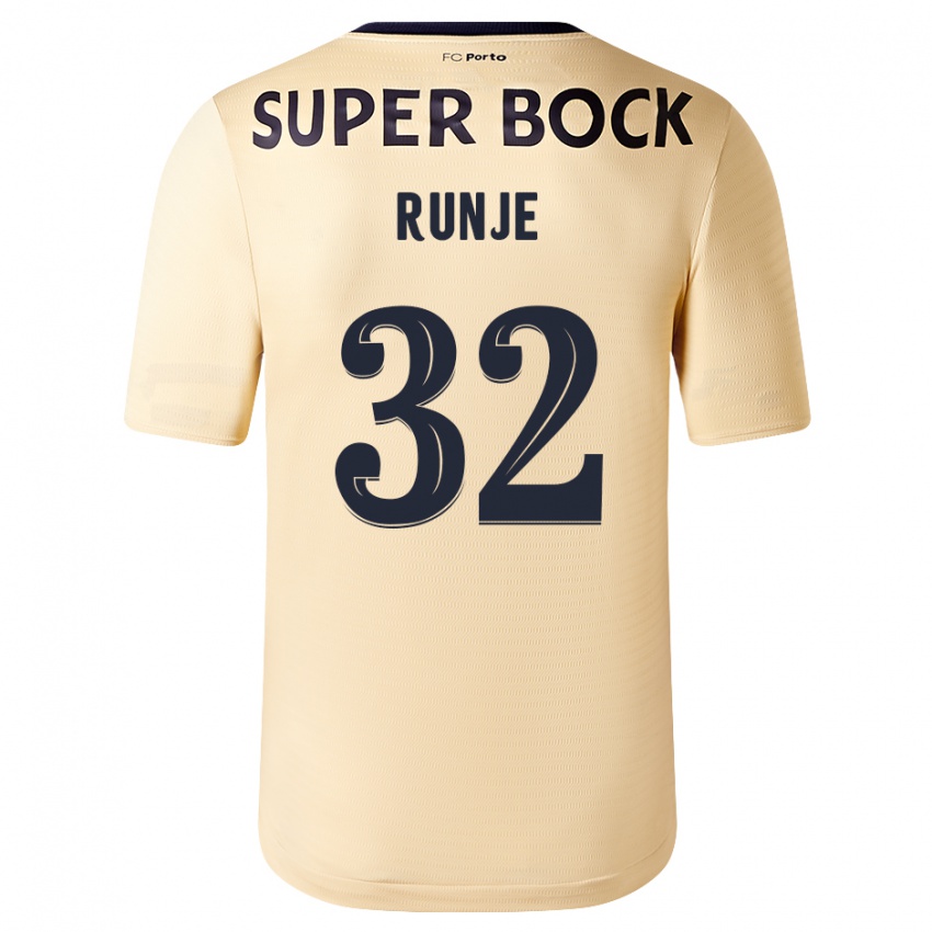 Enfant Maillot Roko Runje #32 Beige-Doré Tenues Extérieur 2023/24 T-Shirt Belgique