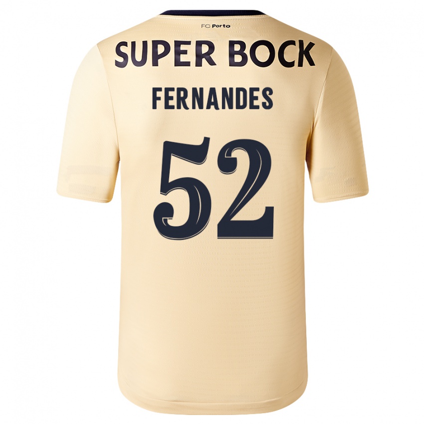 Kinder Martim Fernandes #52 Beige-Gold Auswärtstrikot Trikot 2023/24 T-Shirt Belgien