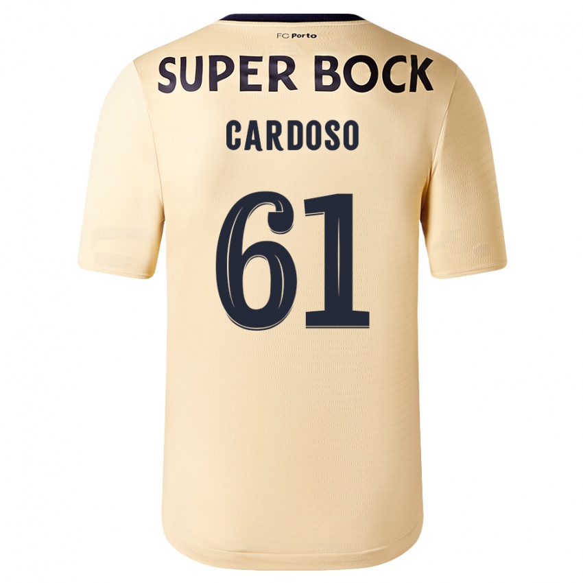 Kinderen Ivan Cardoso #61 Beige-Gouden Uitshirt Uittenue 2023/24 T-Shirt België