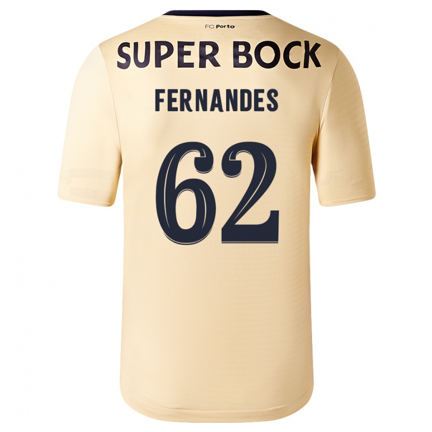 Enfant Maillot Rodrigo Fernandes #62 Beige-Doré Tenues Extérieur 2023/24 T-Shirt Belgique