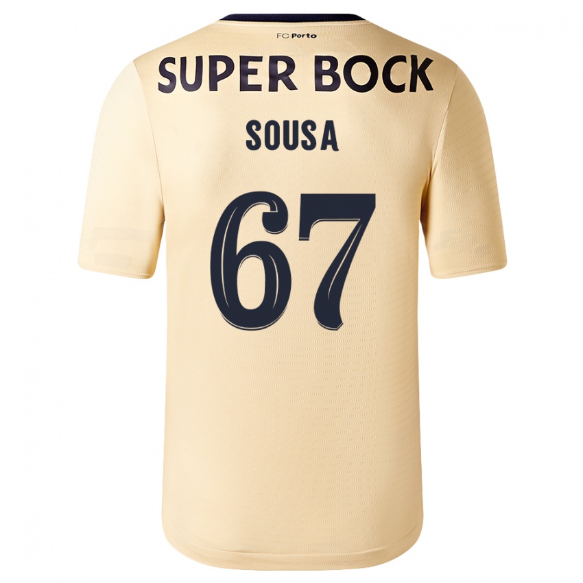 Kinder Vasco Sousa #67 Beige-Gold Auswärtstrikot Trikot 2023/24 T-Shirt Belgien