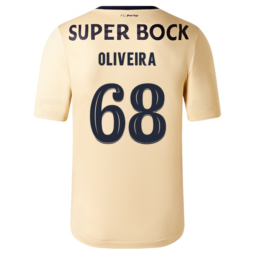 Kinderen André Oliveira #68 Beige-Gouden Uitshirt Uittenue 2023/24 T-Shirt België