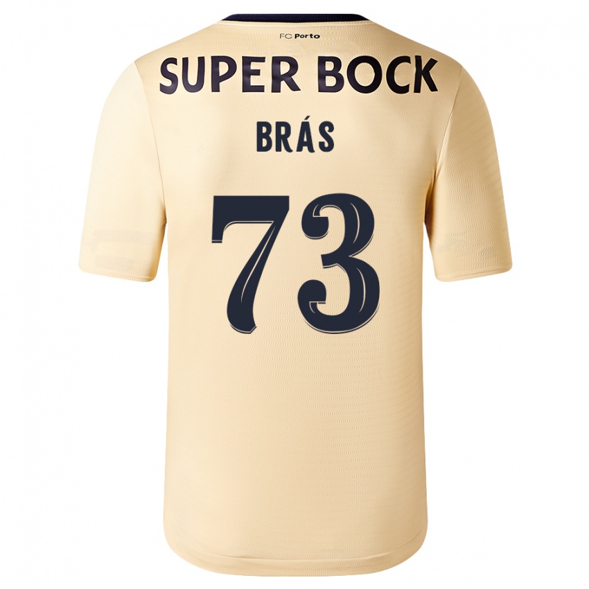 Kinder Gabriel Brás #73 Beige-Gold Auswärtstrikot Trikot 2023/24 T-Shirt Belgien