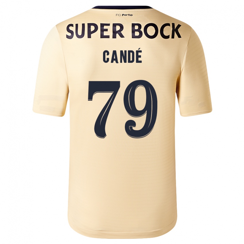 Kinder Umaro Candé #79 Beige-Gold Auswärtstrikot Trikot 2023/24 T-Shirt Belgien