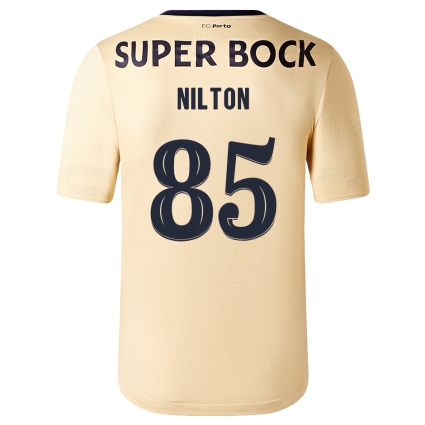Enfant Maillot Nilton #85 Beige-Doré Tenues Extérieur 2023/24 T-Shirt Belgique