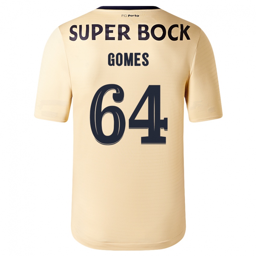 Kinder Luís Gomes #64 Beige-Gold Auswärtstrikot Trikot 2023/24 T-Shirt Belgien