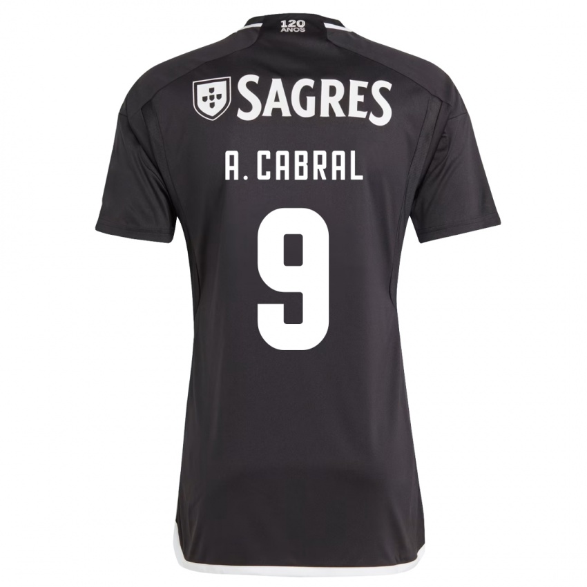 Kinder Arthur Cabral #9 Schwarz Auswärtstrikot Trikot 2023/24 T-Shirt Belgien