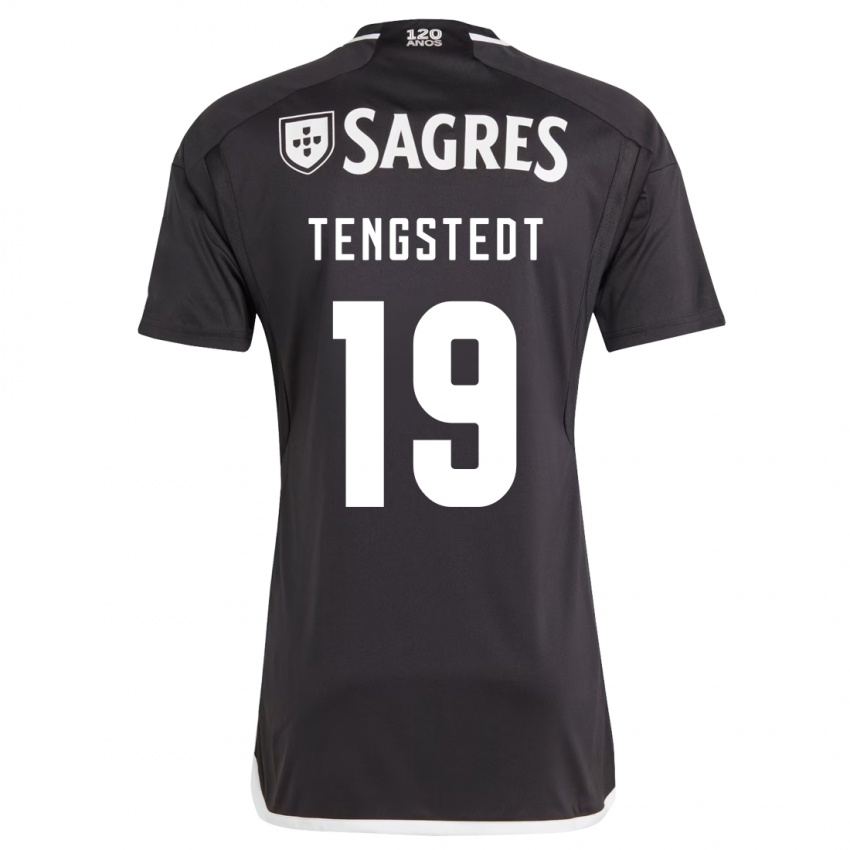 Kinder Casper Tengstedt #19 Schwarz Auswärtstrikot Trikot 2023/24 T-Shirt Belgien