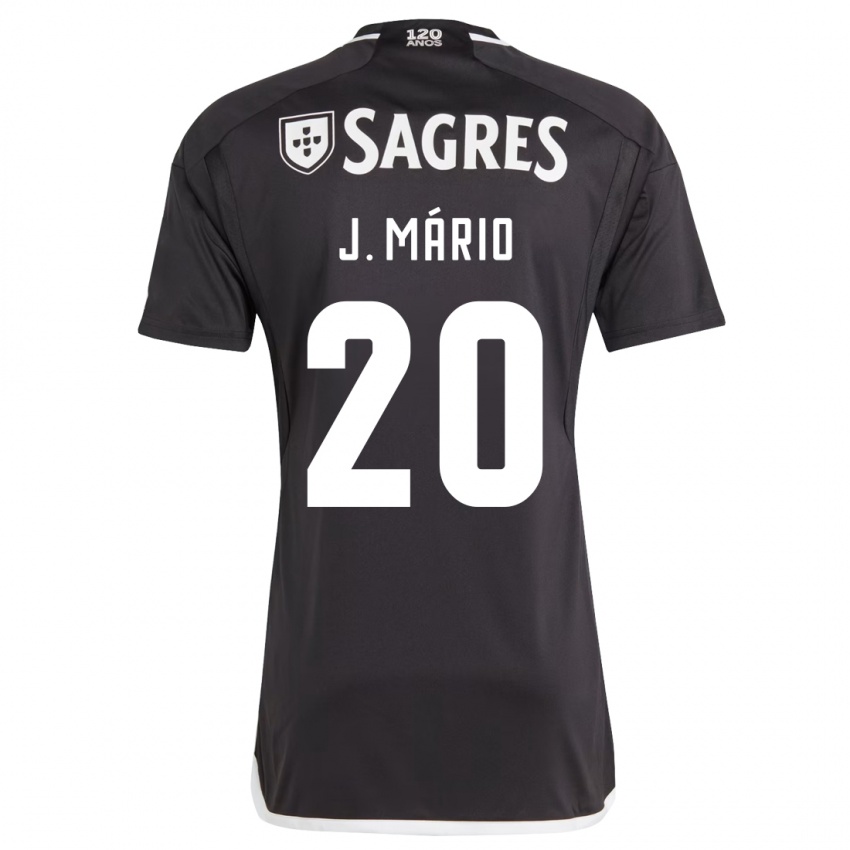 Kinder João Mário #20 Schwarz Auswärtstrikot Trikot 2023/24 T-Shirt Belgien