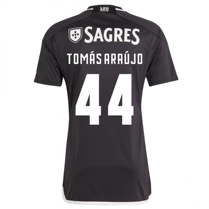 Kinder Tomás Araújo #44 Schwarz Auswärtstrikot Trikot 2023/24 T-Shirt Belgien