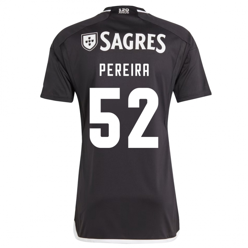 Kinder Henrique Pereira #52 Schwarz Auswärtstrikot Trikot 2023/24 T-Shirt Belgien
