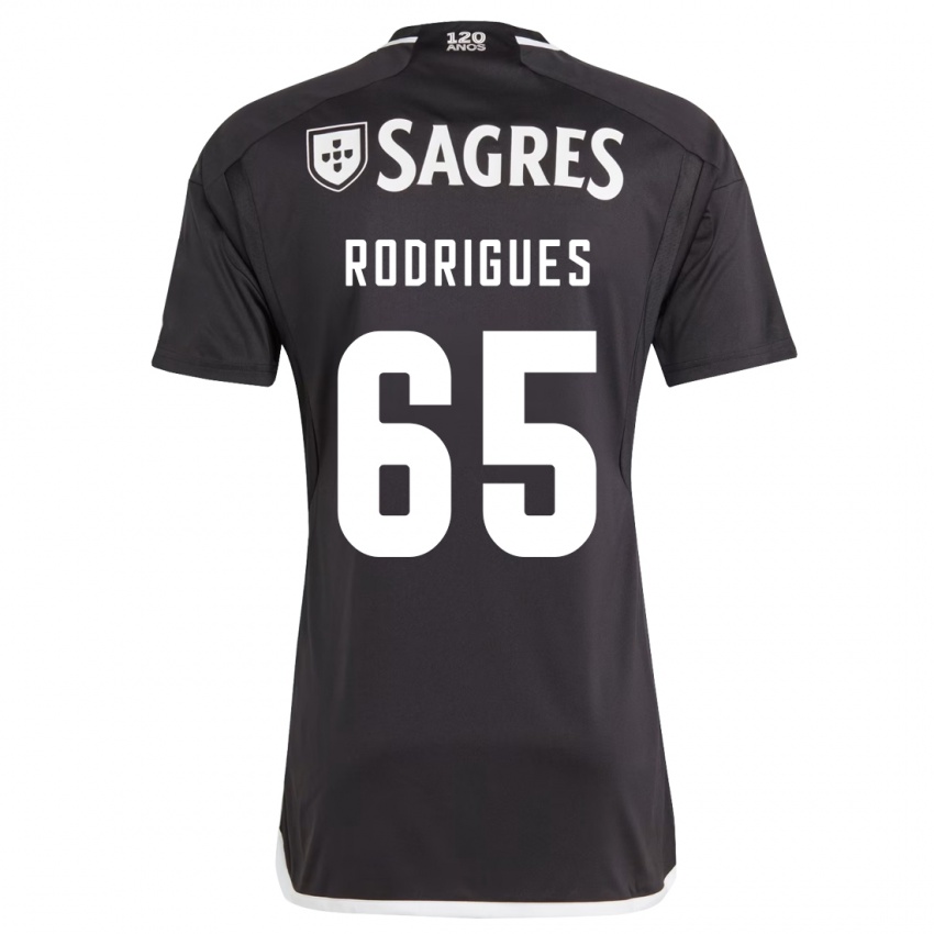 Kinderen Rafael Rodrigues #65 Zwart Uitshirt Uittenue 2023/24 T-Shirt België
