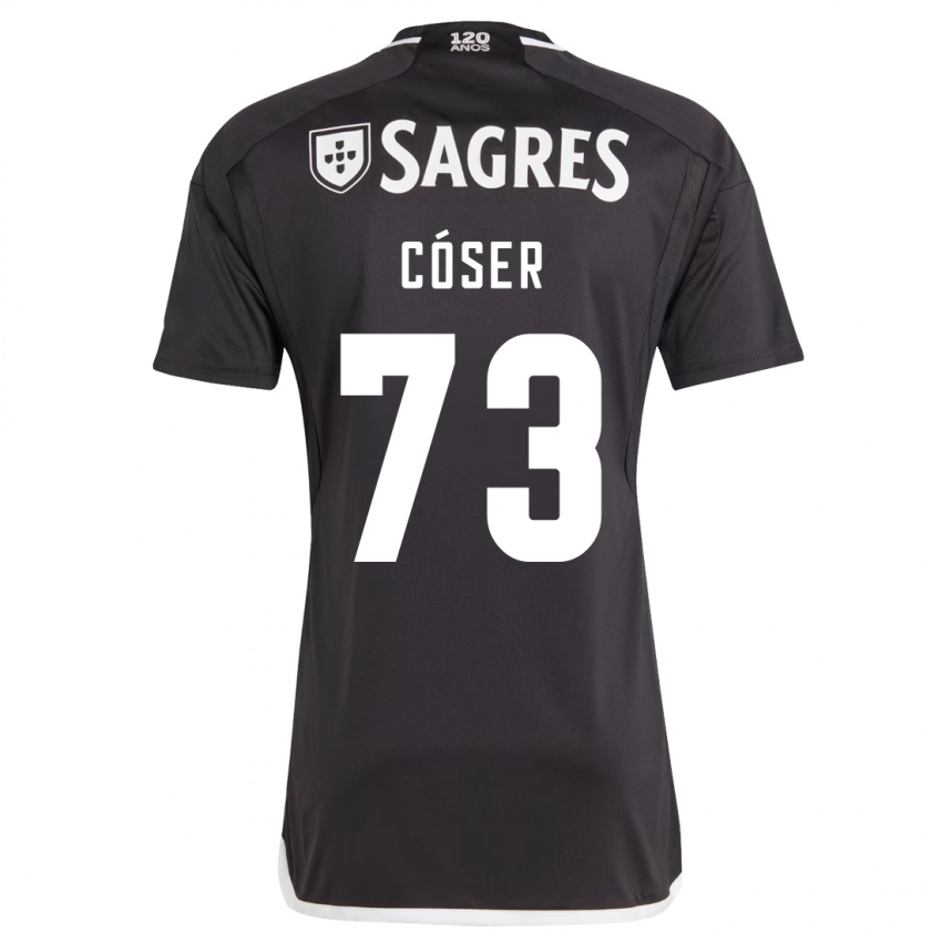 Kinder Tiago Cóser #73 Schwarz Auswärtstrikot Trikot 2023/24 T-Shirt Belgien