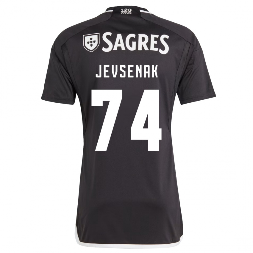 Kinder Zan Jevsenak #74 Schwarz Auswärtstrikot Trikot 2023/24 T-Shirt Belgien
