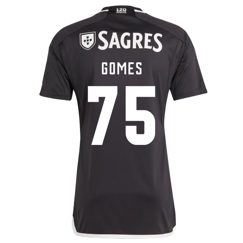 Kinder André Gomes #75 Schwarz Auswärtstrikot Trikot 2023/24 T-Shirt Belgien