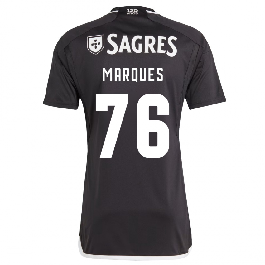 Kinder Gustavo Marques #76 Schwarz Auswärtstrikot Trikot 2023/24 T-Shirt Belgien