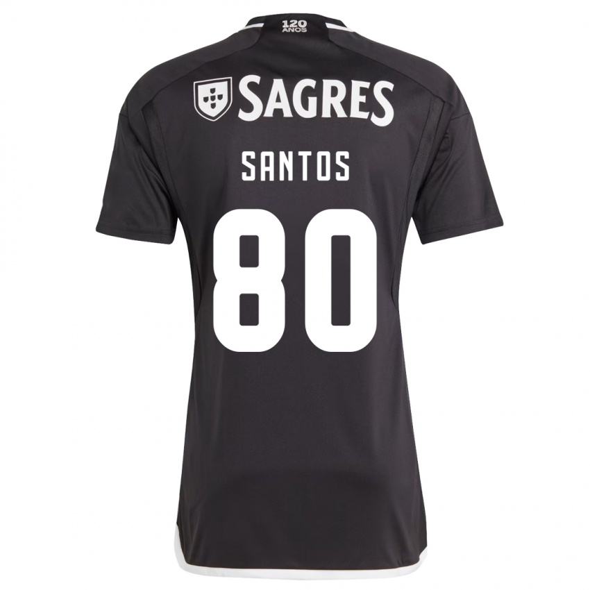 Kinder Pedro Santos #80 Schwarz Auswärtstrikot Trikot 2023/24 T-Shirt Belgien