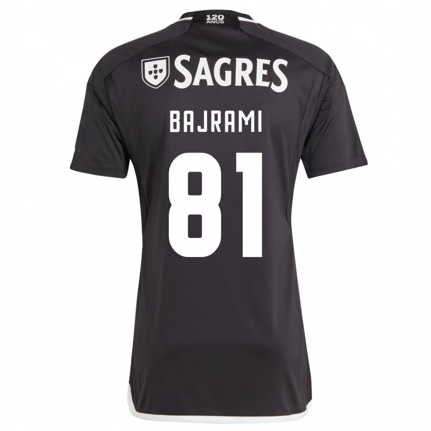 Kinder Adrian Bajrami #81 Schwarz Auswärtstrikot Trikot 2023/24 T-Shirt Belgien
