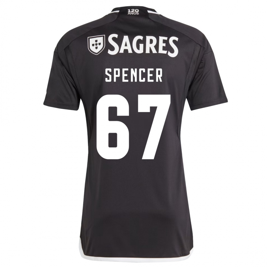 Kinder Diogo Spencer #67 Schwarz Auswärtstrikot Trikot 2023/24 T-Shirt Belgien