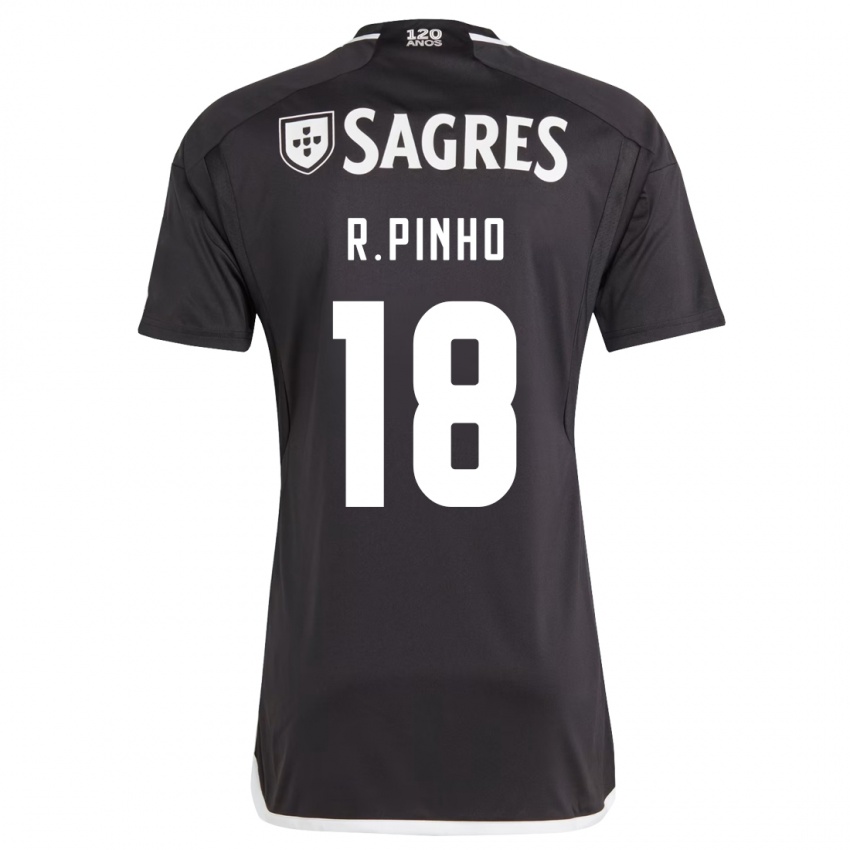 Kinder Rodrigo Pinho #18 Schwarz Auswärtstrikot Trikot 2023/24 T-Shirt Belgien