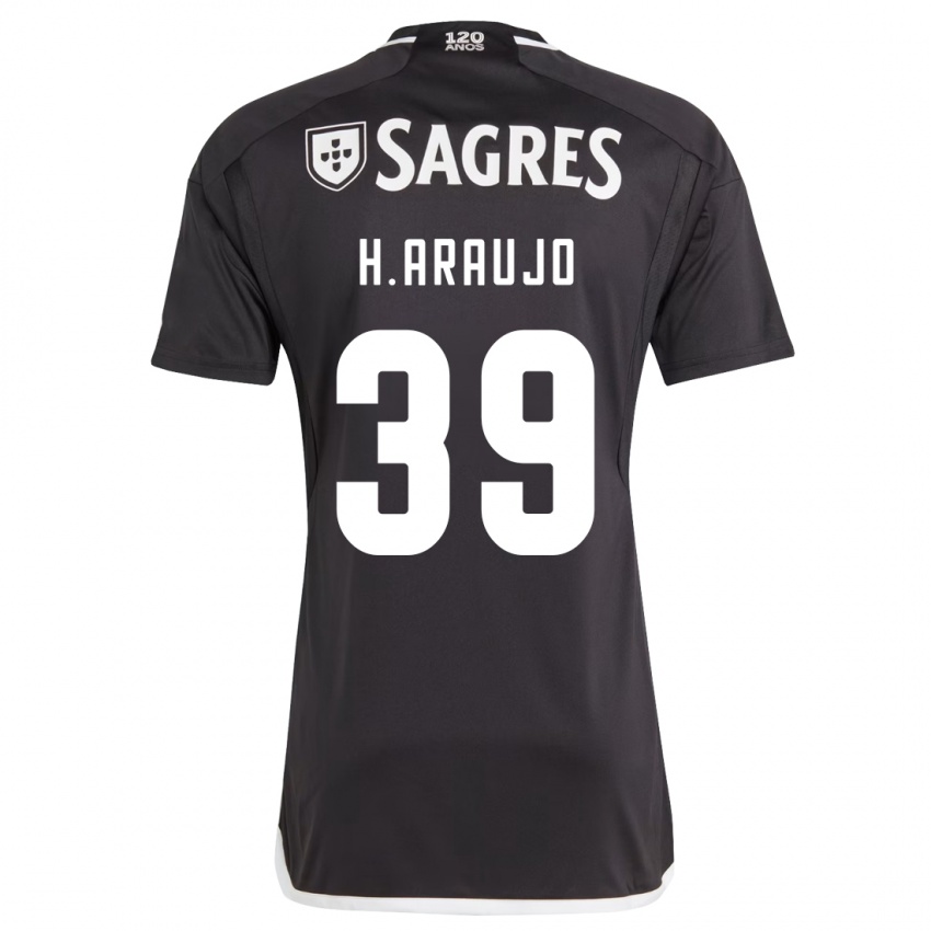 Kinder Henrique Araujo #39 Schwarz Auswärtstrikot Trikot 2023/24 T-Shirt Belgien