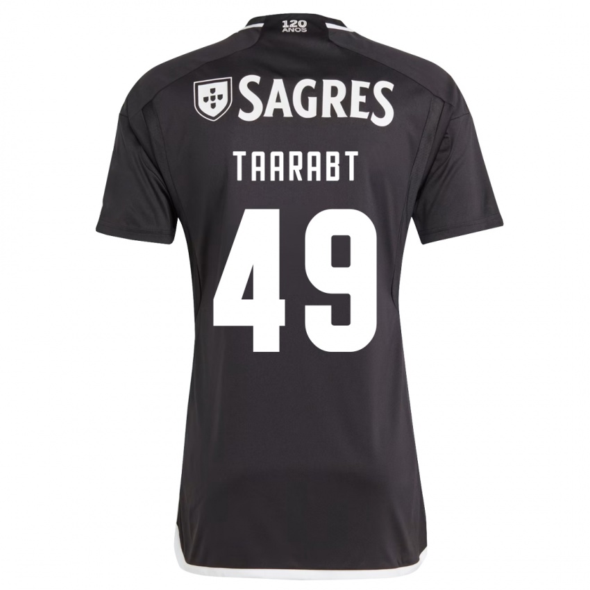 Kinder Adel Taarabt #49 Schwarz Auswärtstrikot Trikot 2023/24 T-Shirt Belgien