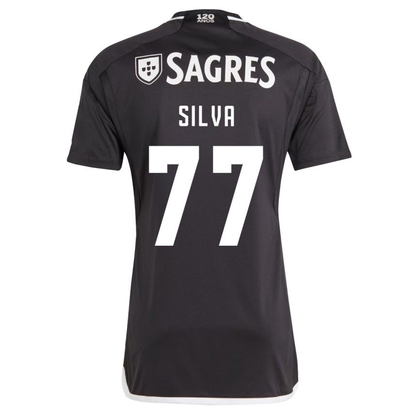 Kinderen Jessica Silva #77 Zwart Uitshirt Uittenue 2023/24 T-Shirt België