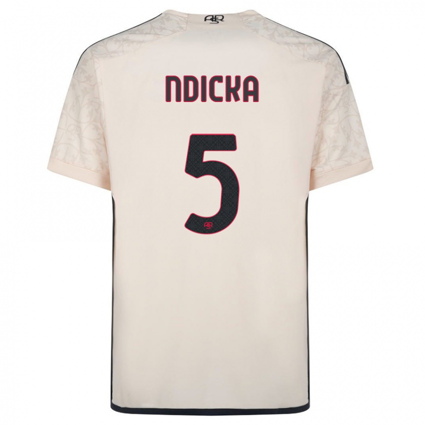 Kinderen Evan Ndicka #5 Gebroken Wit Uitshirt Uittenue 2023/24 T-Shirt België