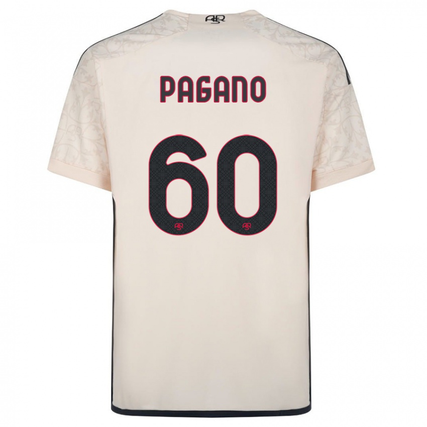Kinder Riccardo Pagano #60 Cremefarben Auswärtstrikot Trikot 2023/24 T-Shirt Belgien