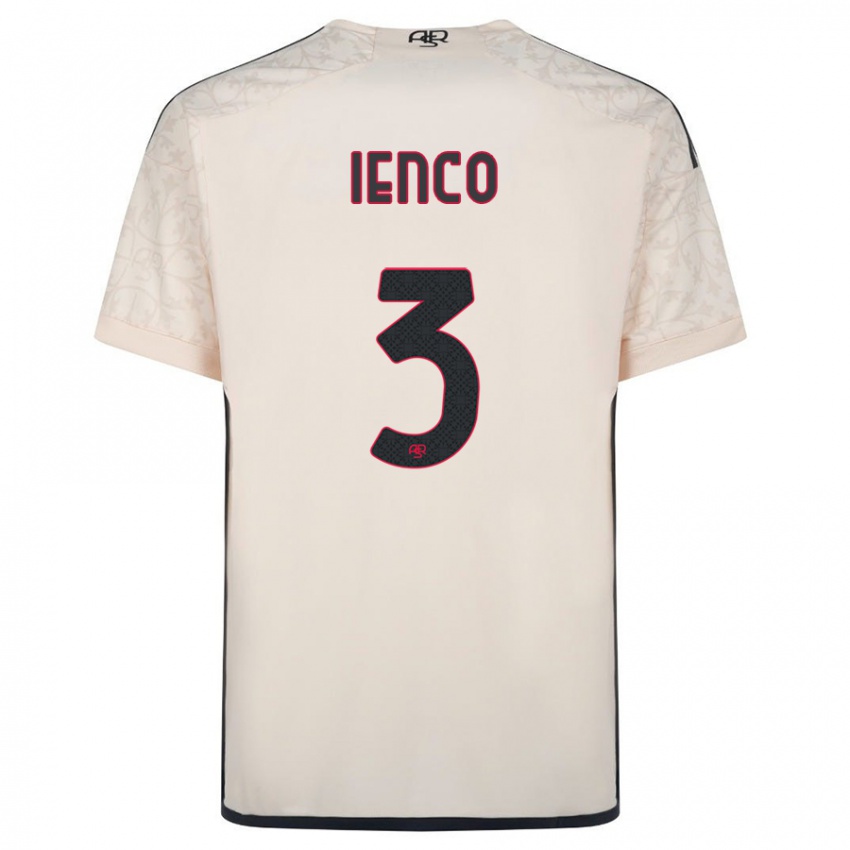 Kinderen Simone Ienco #3 Gebroken Wit Uitshirt Uittenue 2023/24 T-Shirt België