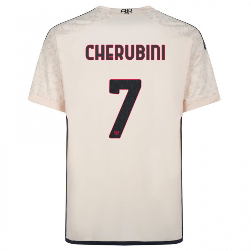 Enfant Maillot Luigi Cherubini #7 Blanc Cassé Tenues Extérieur 2023/24 T-Shirt Belgique