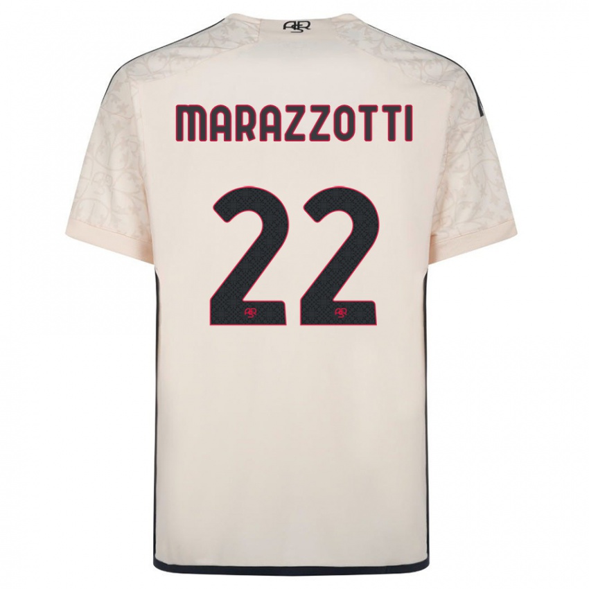 Kinder Fabrizio Marazzotti #22 Cremefarben Auswärtstrikot Trikot 2023/24 T-Shirt Belgien