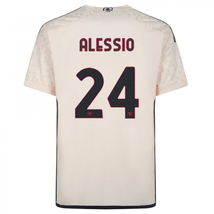 Enfant Maillot Filippo Alessio #24 Blanc Cassé Tenues Extérieur 2023/24 T-Shirt Belgique