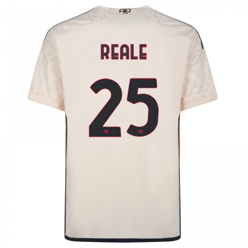 Enfant Maillot Filippo Reale #25 Blanc Cassé Tenues Extérieur 2023/24 T-Shirt Belgique