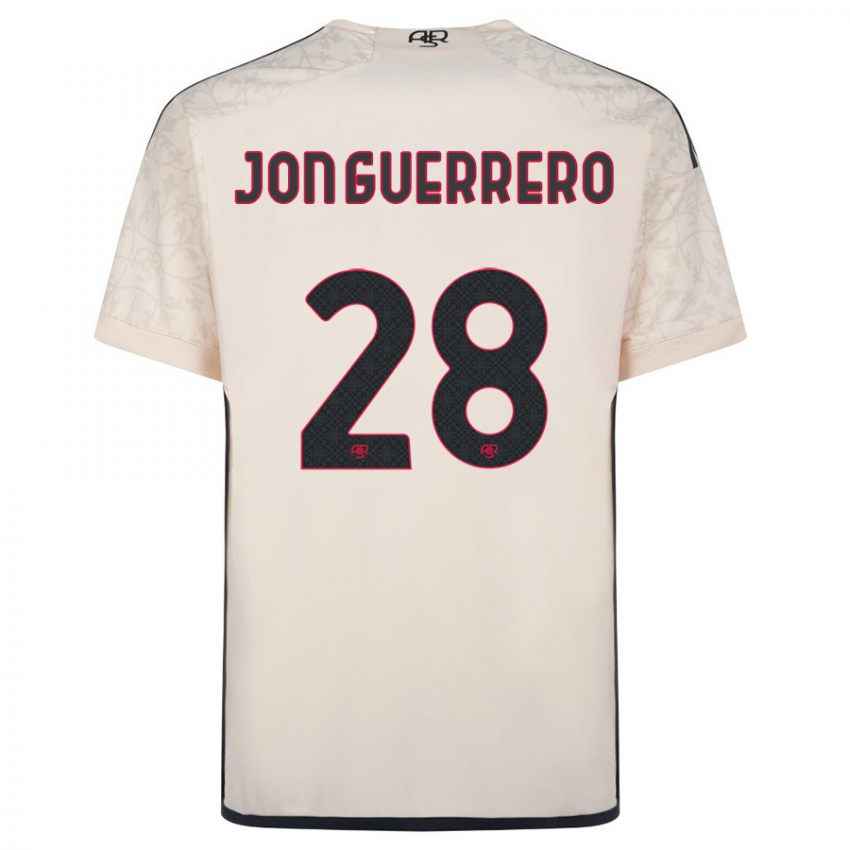Kinder Julen Jon Guerrero #28 Cremefarben Auswärtstrikot Trikot 2023/24 T-Shirt Belgien
