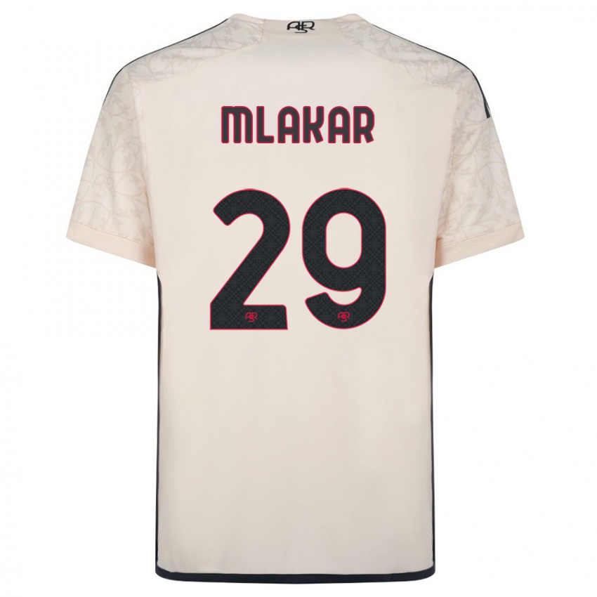 Enfant Maillot Luka Mlakar #29 Blanc Cassé Tenues Extérieur 2023/24 T-Shirt Belgique