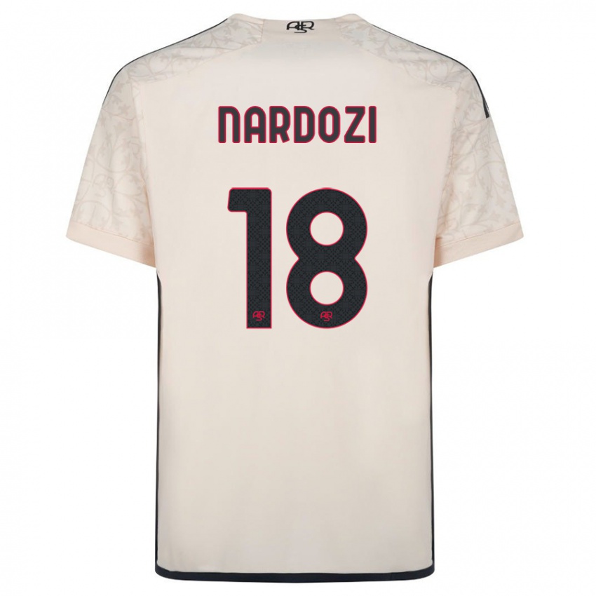 Kinder Manuel Nardozi #18 Cremefarben Auswärtstrikot Trikot 2023/24 T-Shirt Belgien